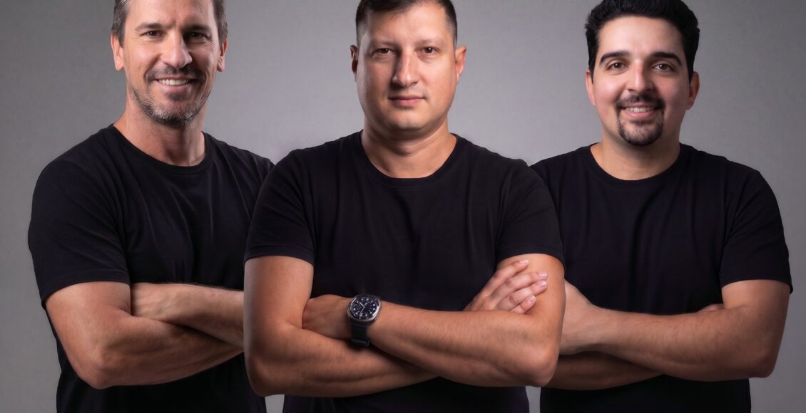 Darlan Lueders, Fernando Negrini e Hugo Dias, da Grand Thera, criaram o Decision-Grade AI, que ajuda empresas a tomarem decisões críticas.