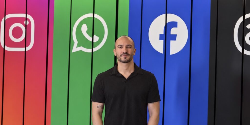 Diogo Barbosa, fundador e sócio da DB Creative, durante encontro realizado no escritório da Meta, em São Paulo.